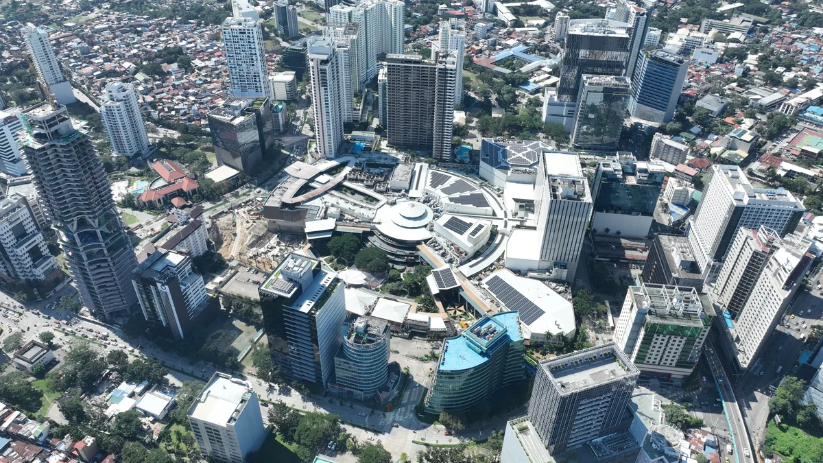 Aerial view of Cebu Business Park in Cebu City