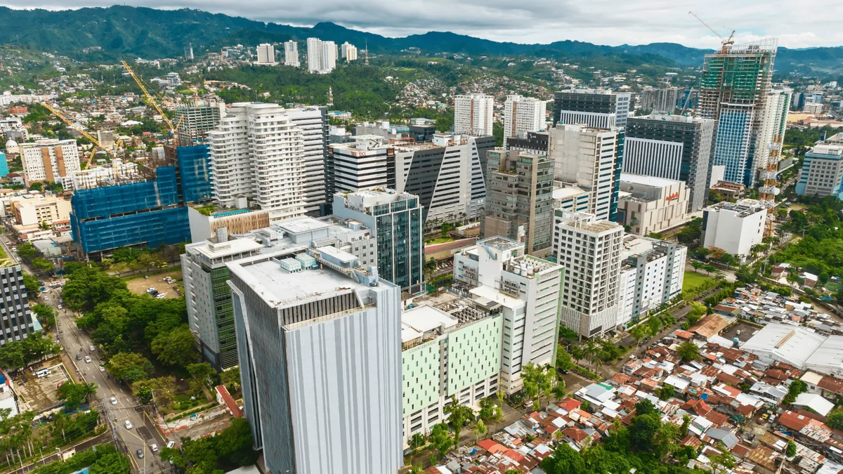 Aerial view of Cebu IT Park and surrounding Cebu City districts